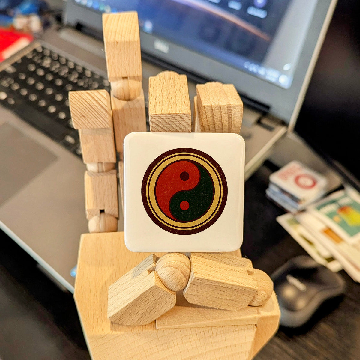 Yin Yang Symbol Asia Magnet | Ancient Daoist Balance of Opposing Forces | 2x2 | Made in Canada