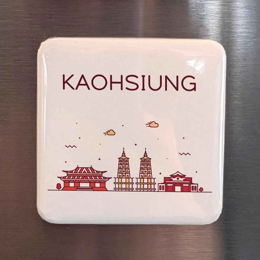 Kaohsiung Taiwan Asia Magnet | Harbour City of the Southern Taiwan Strait | 2x2 | Made in Canada