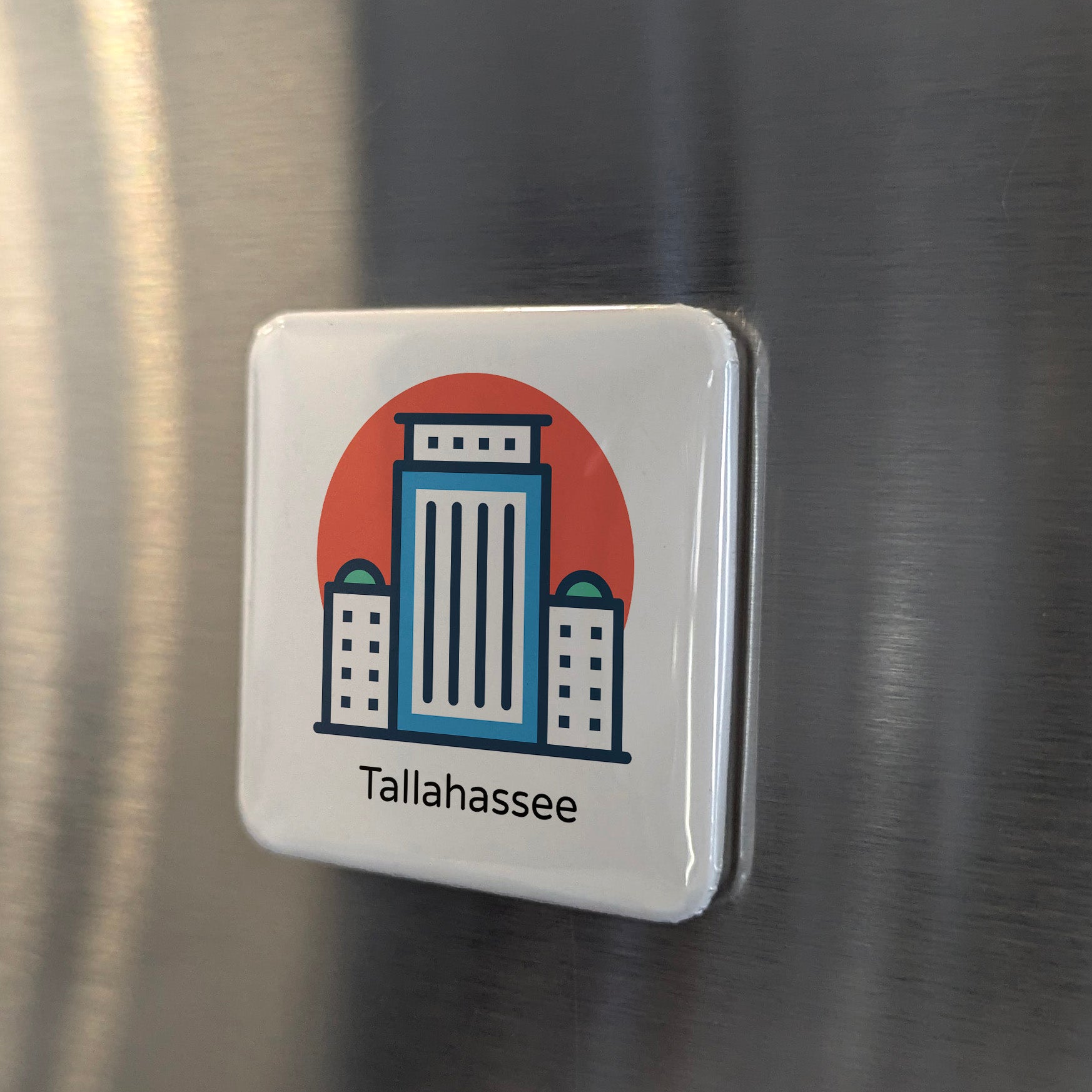 Tallahassee Florida Magnet | Florida Capitol City | 2×2 | Made in Canada - PhiloPerse