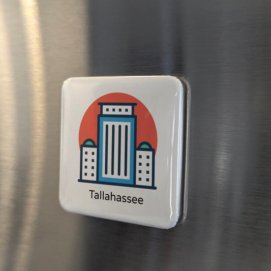 Tallahassee Florida Magnet | Florida Capitol City | 2×2 | Made in Canada - PhiloPerse