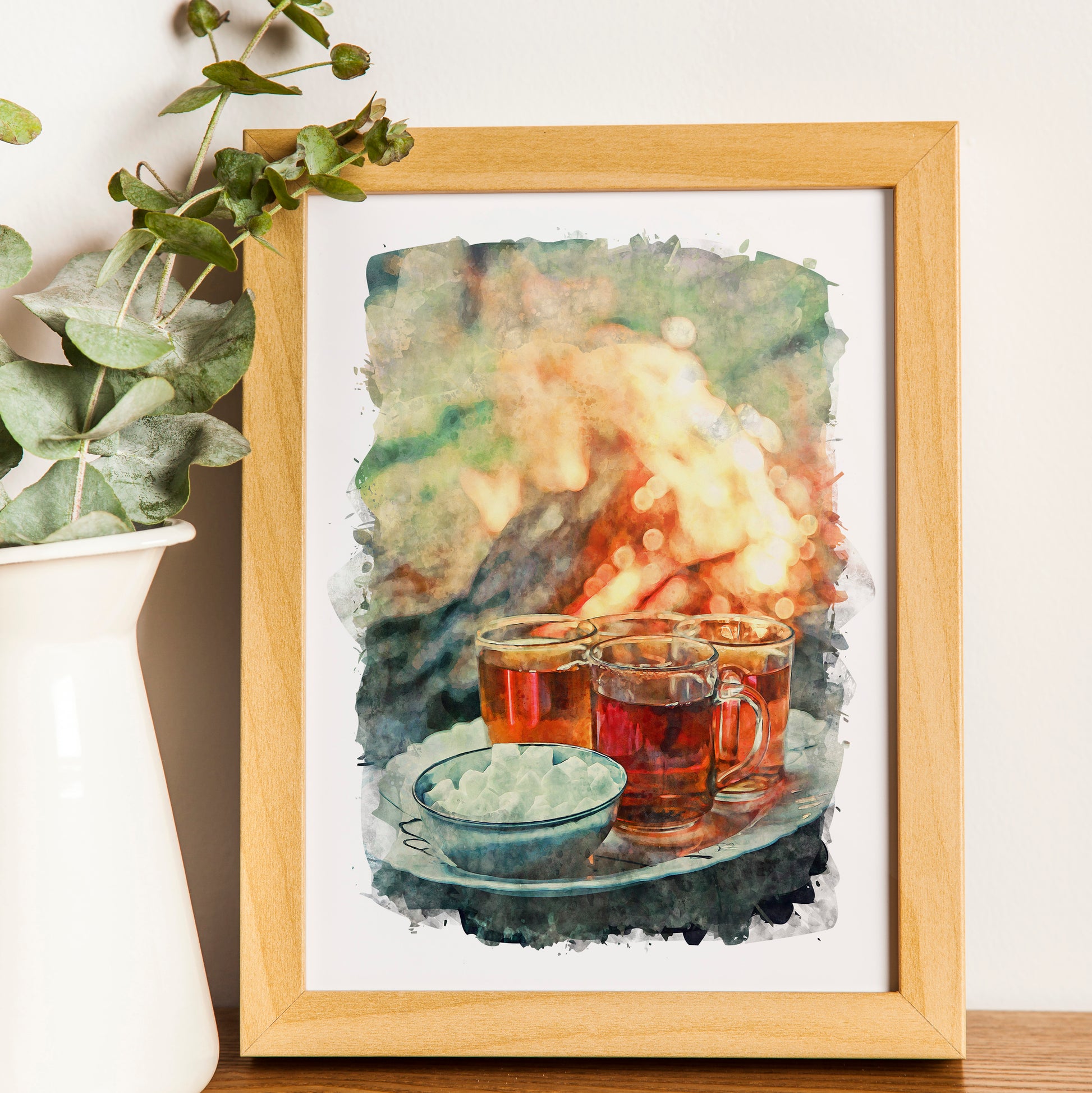 Persian Tea by the Fire, Iran, Art Print | 8×10 | Made in Canada - PhiloPerse