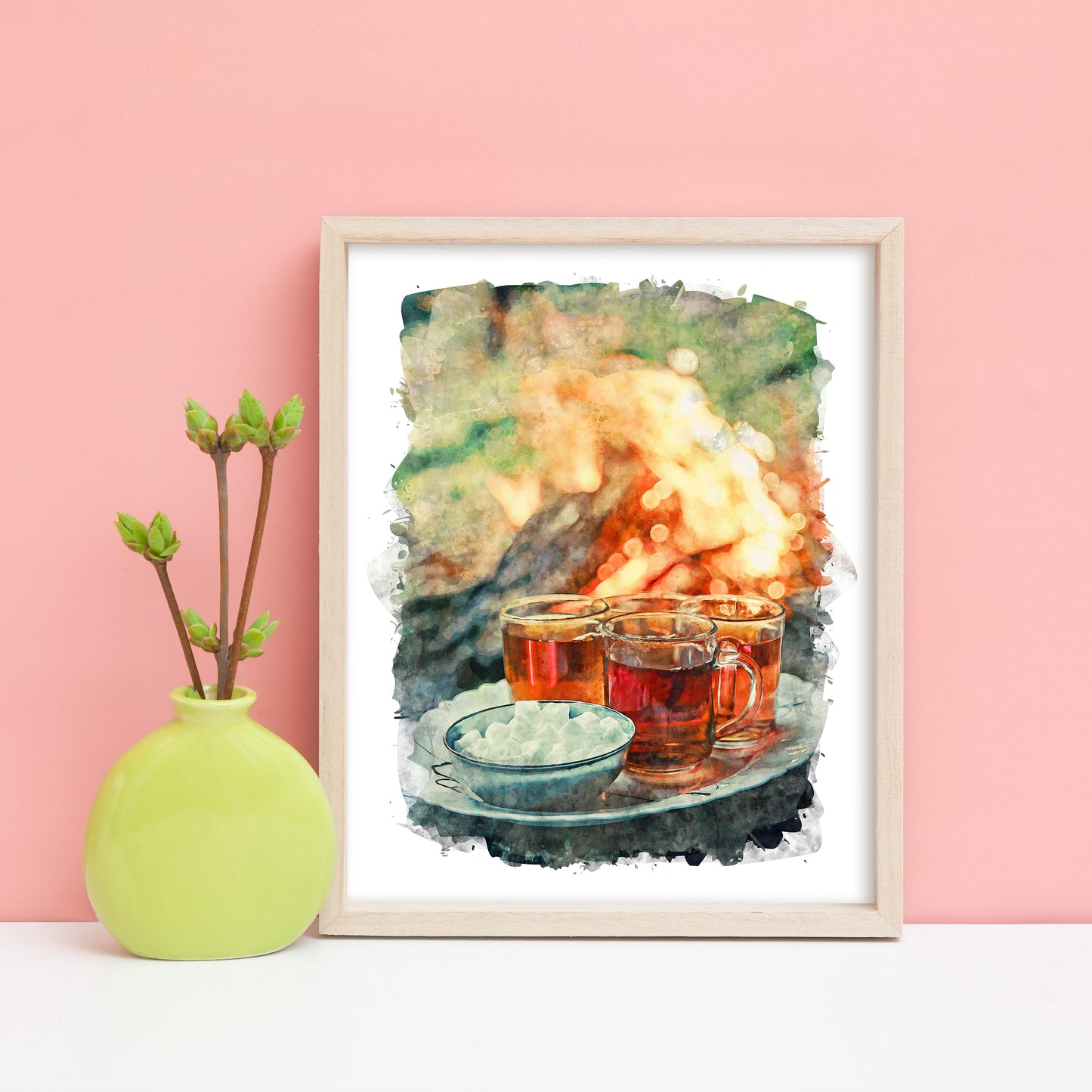 Persian Tea by the Fire, Iran, Art Print | 8×10 | Made in Canada - PhiloPerse