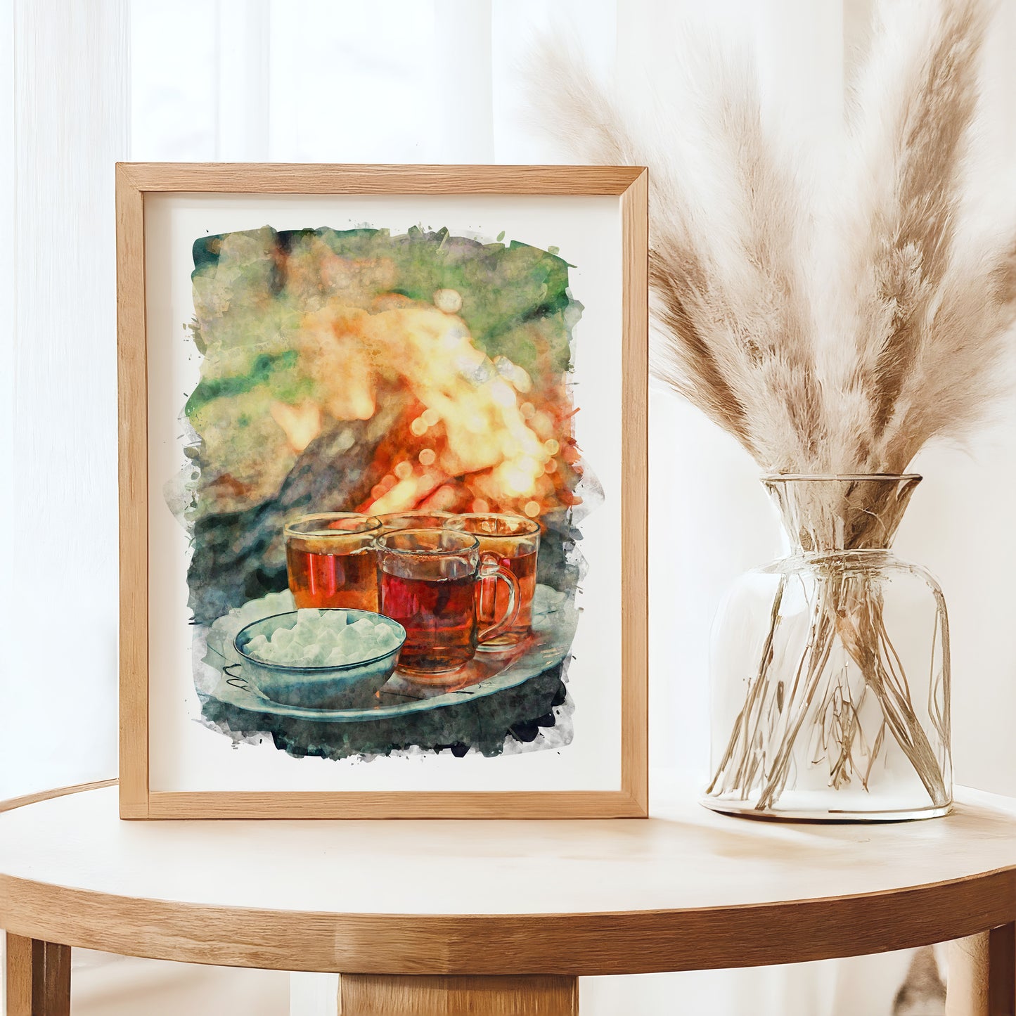 Persian Tea by the Fire, Iran, Art Print | 8×10 | Made in Canada - PhiloPerse