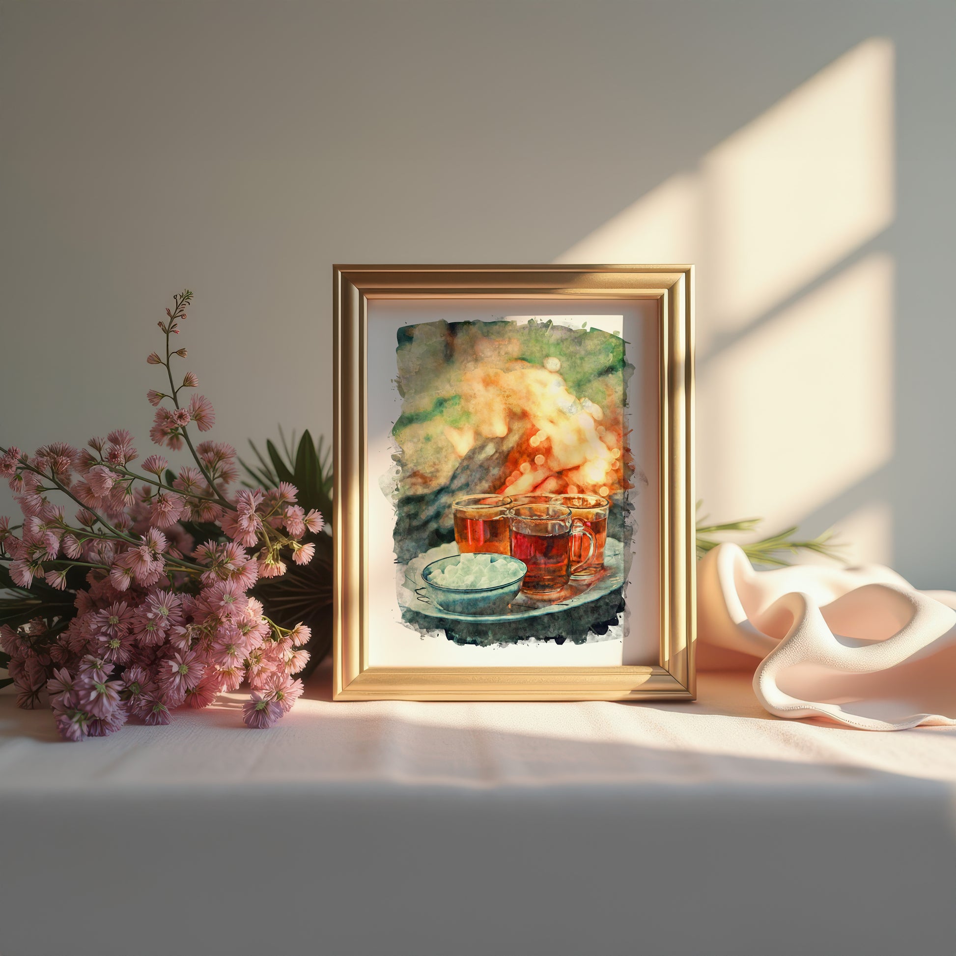 Persian Tea by the Fire, Iran, Art Print | 8×10 | Made in Canada - PhiloPerse