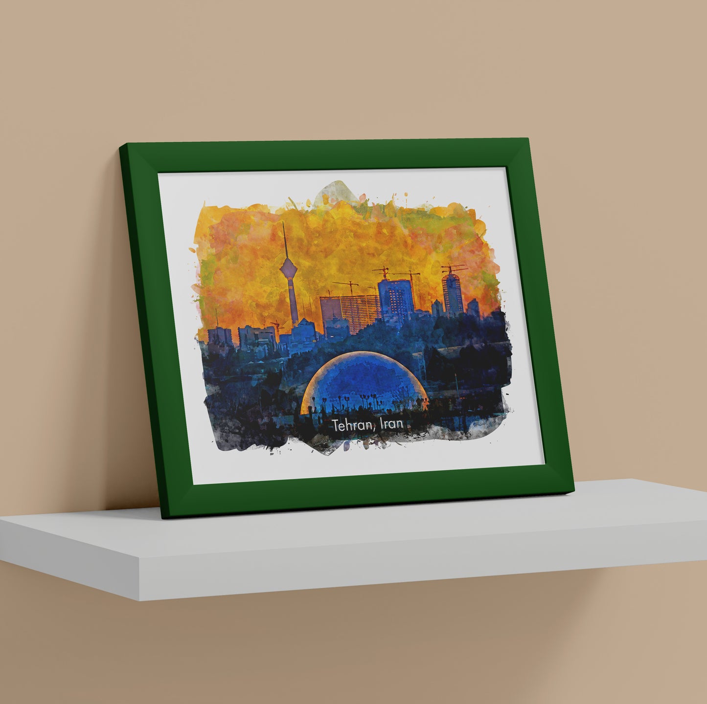 Tehran Skyline Dusk, Iran, Art Print | 8×10 | Made in Canada - PhiloPerse