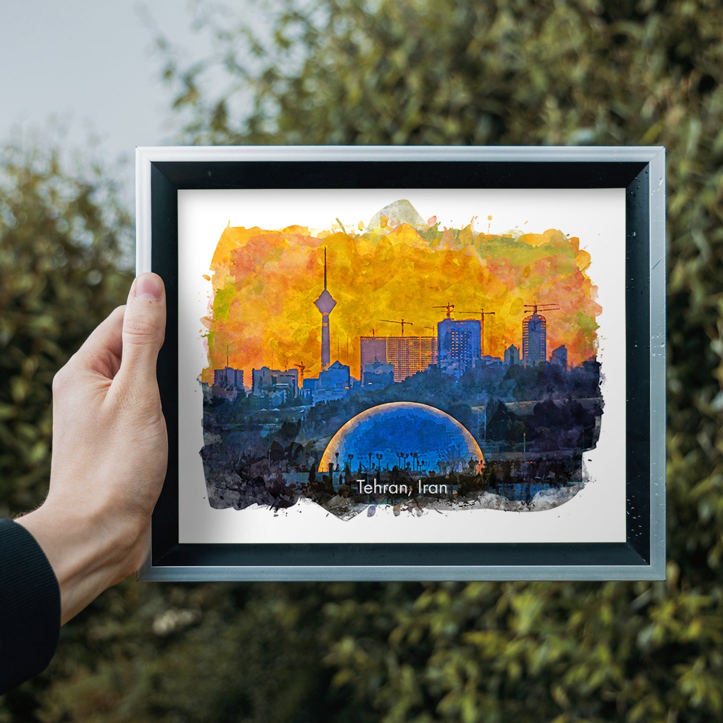 Tehran Skyline Dusk, Iran, Art Print | 8×10 | Made in Canada - PhiloPerse