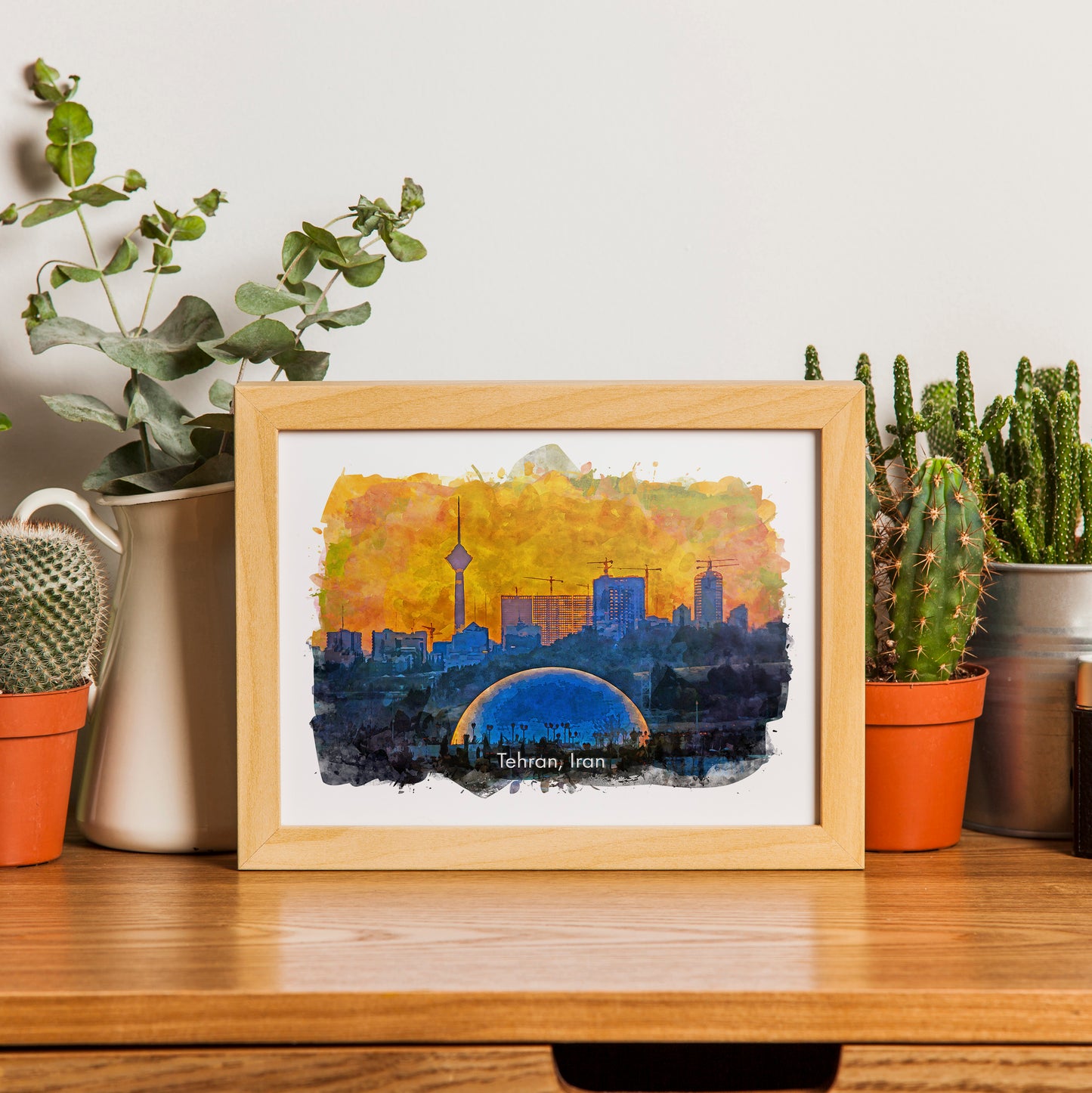 Tehran Skyline Dusk, Iran, Art Print | 8×10 | Made in Canada - PhiloPerse