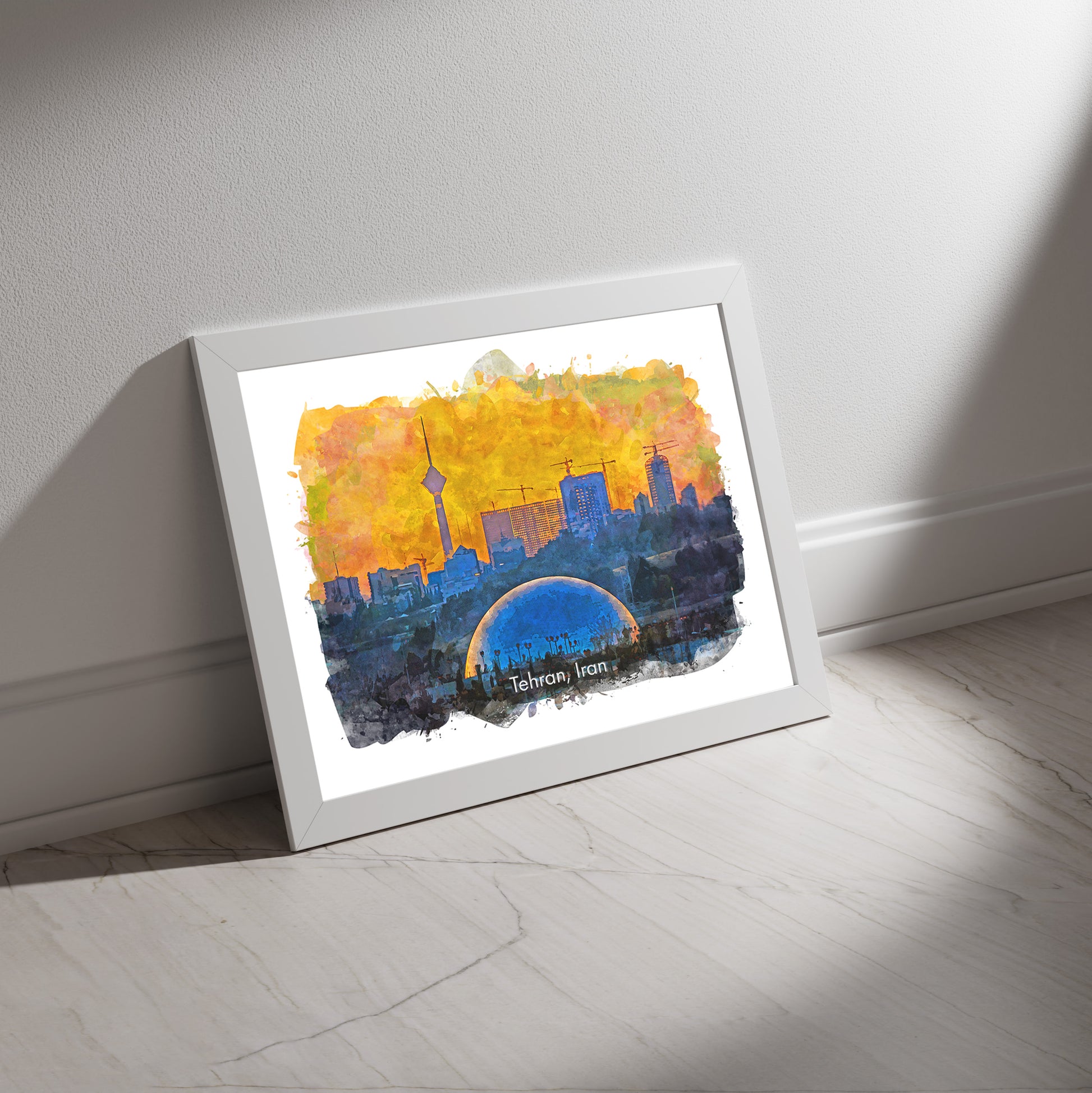 Tehran Skyline Dusk, Iran, Art Print | 8×10 | Made in Canada - PhiloPerse