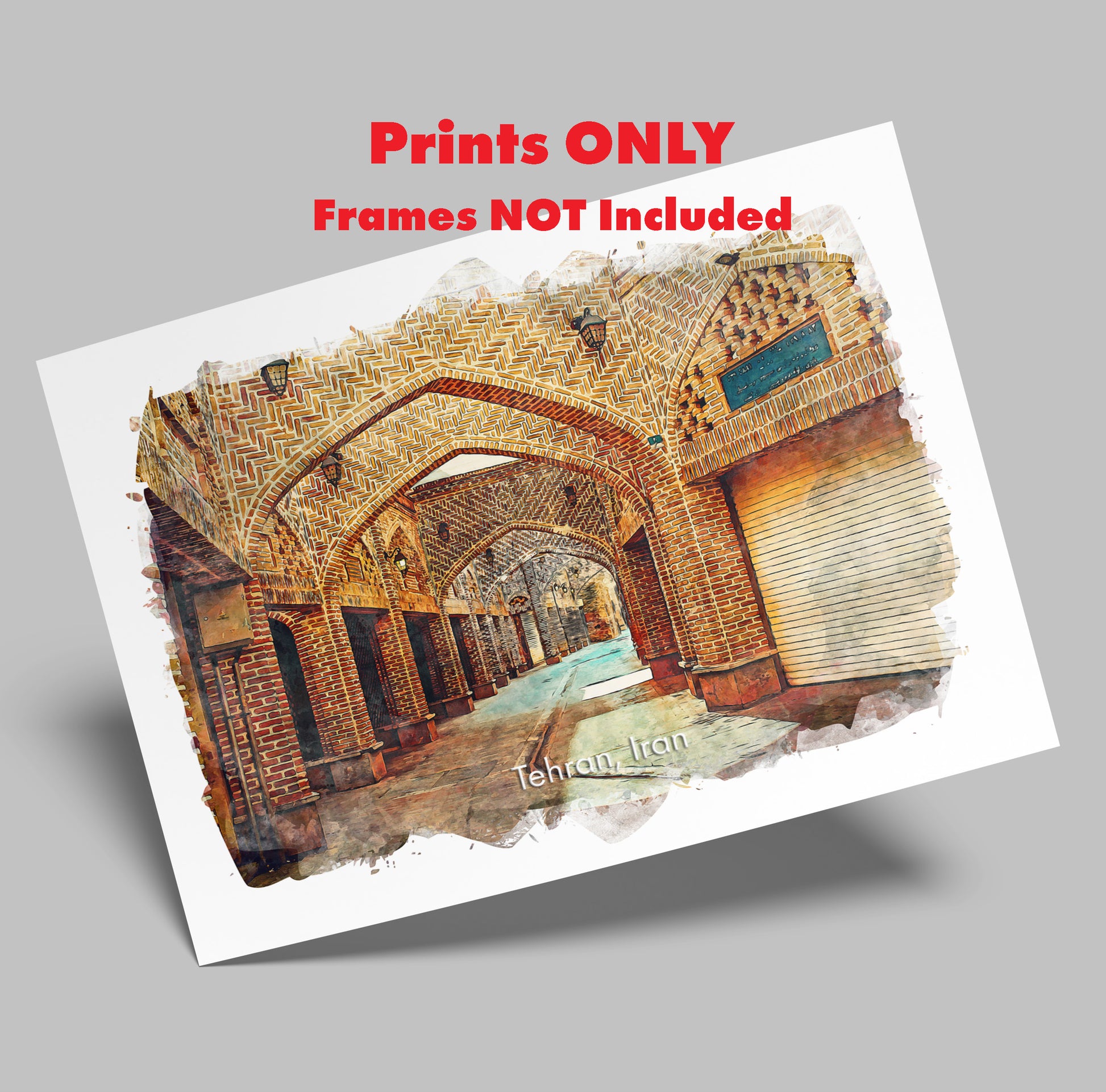 Tehran Grand Bazaar Arcade, Iran, Art Print | 8×10 | Made in Canada - PhiloPerse