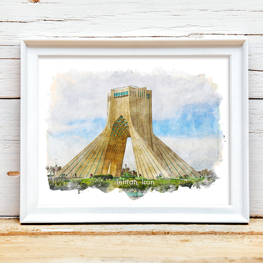 Tehran Shahyad Tower, Iran, Art Print | 8×10 | Made in Canada - PhiloPerse