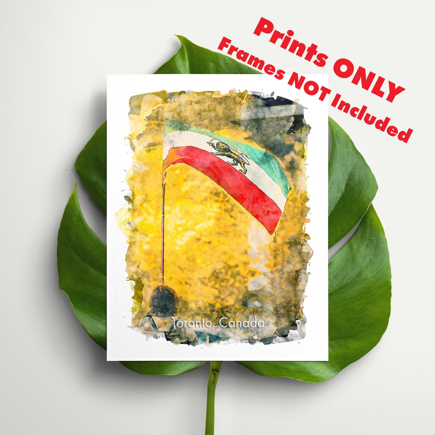 Tehranto Lion and Sun Flag, Art Print | 8×10 | Made in Canada - PhiloPerse