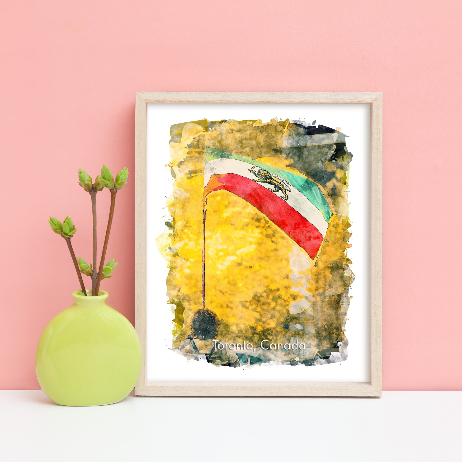 Tehranto Lion and Sun Flag, Art Print | 8×10 | Made in Canada - PhiloPerse