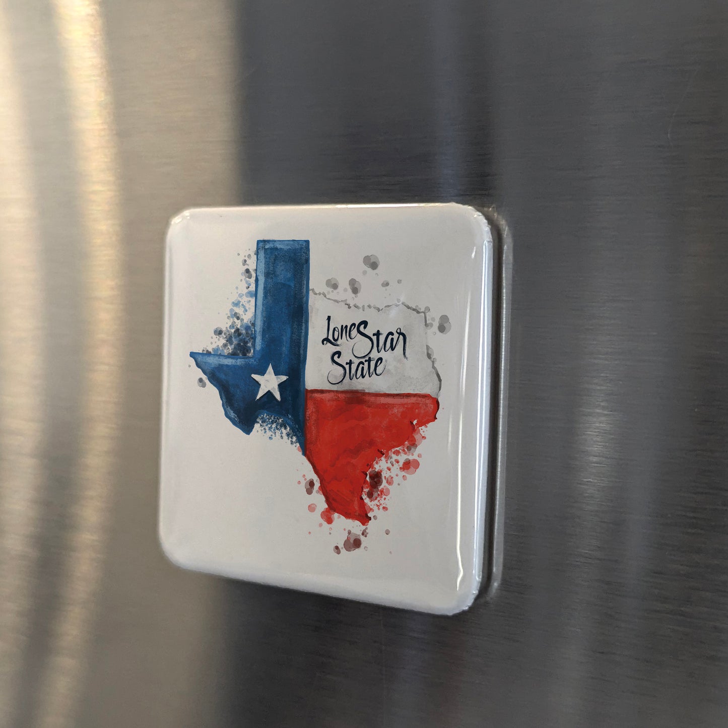 Texas Magnet | Lone Star State Watercolor | 2×2 | Made in Canada - PhiloPerse