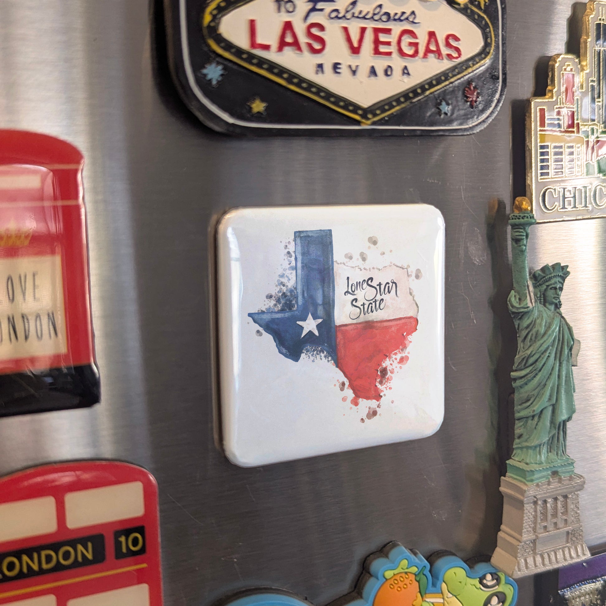Texas Magnet | Lone Star State Watercolor | 2×2 | Made in Canada - PhiloPerse