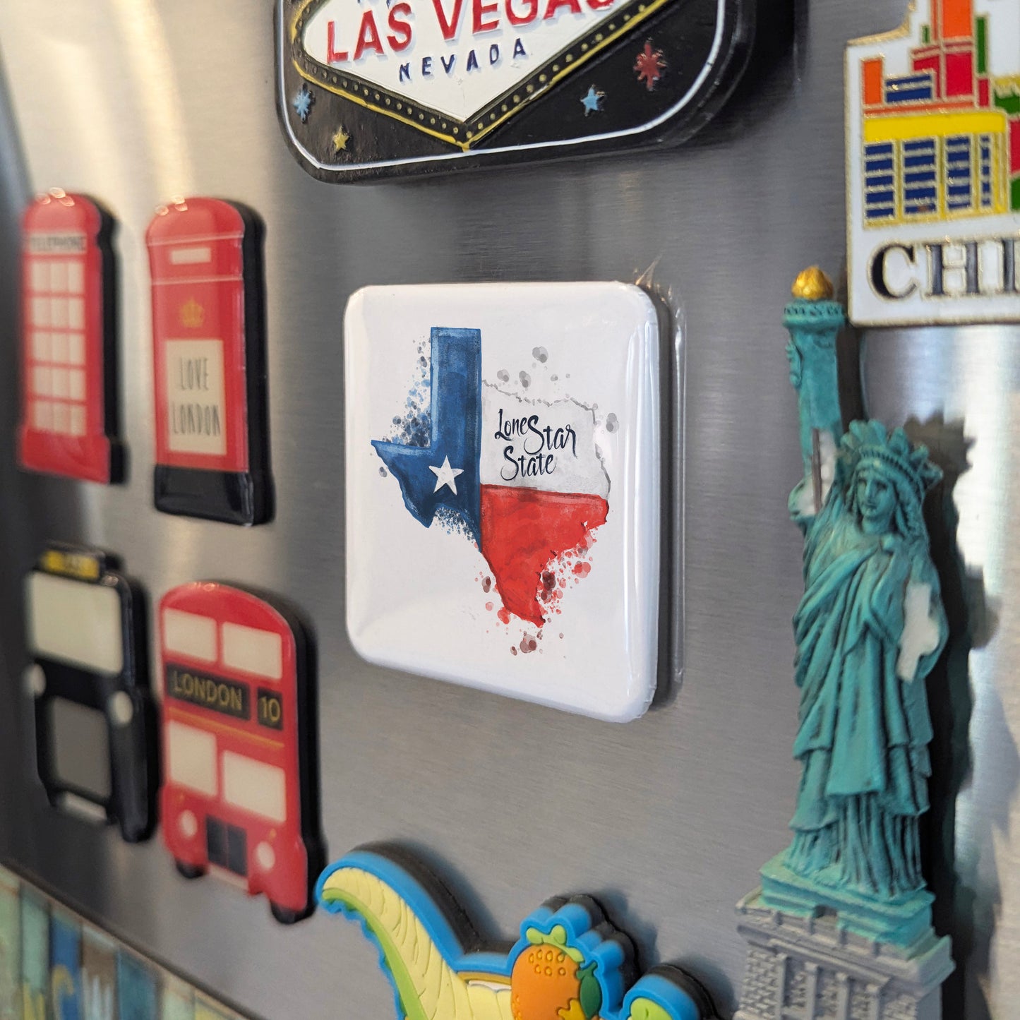 Texas Magnet | Lone Star State Watercolor | 2×2 | Made in Canada - PhiloPerse