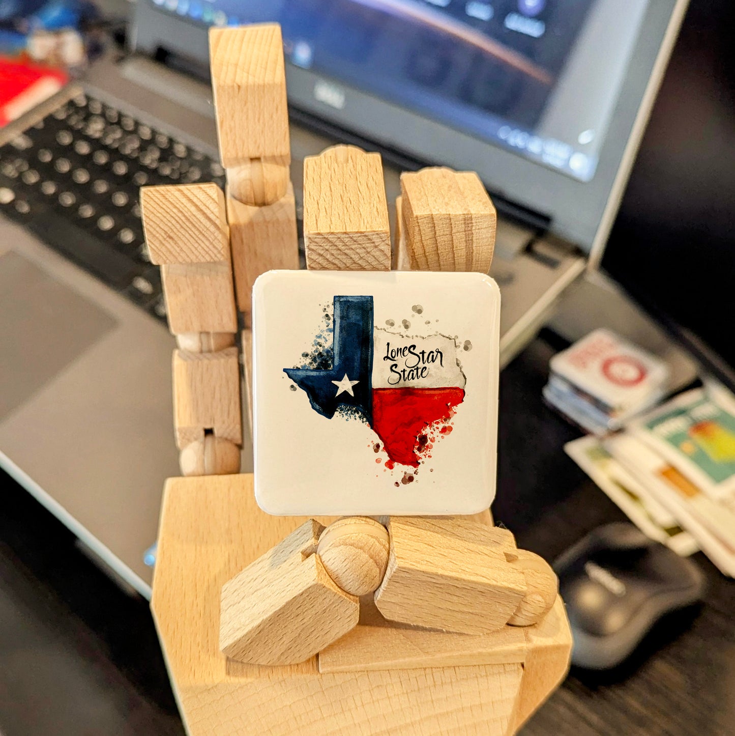 Texas Magnet | Lone Star State Watercolor | 2×2 | Made in Canada - PhiloPerse