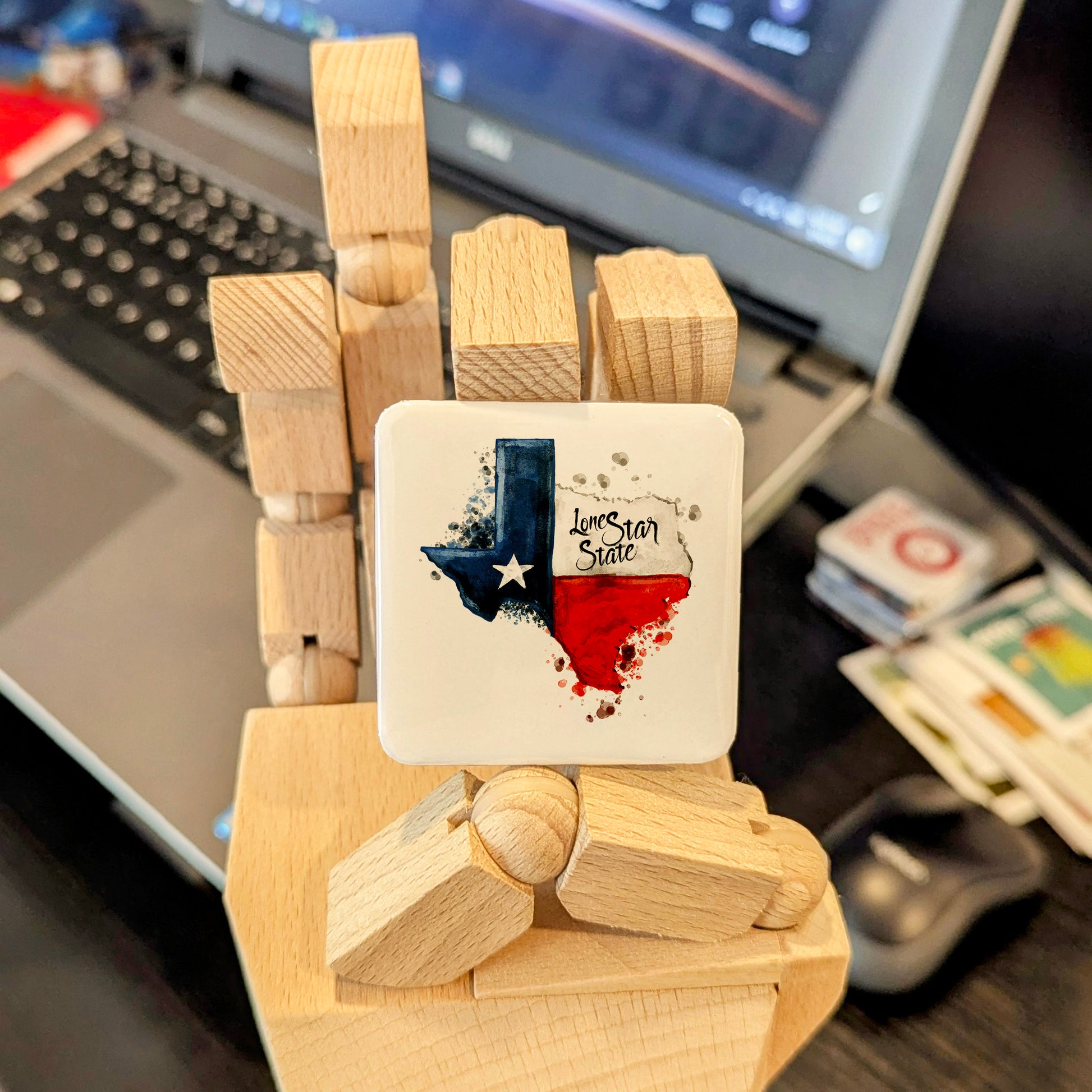 Texas Magnet | Lone Star State Watercolor | 2×2 | Made in Canada - PhiloPerse