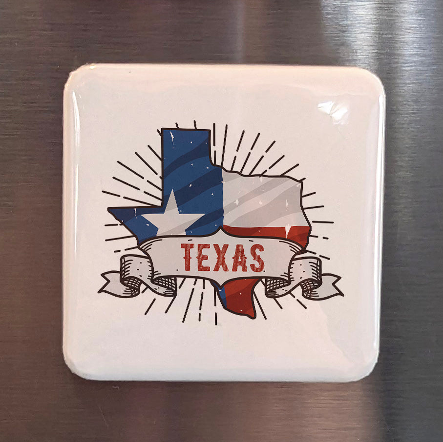 Texas Magnet | Lone Star Sunburst | 2×2 | Made in Canada - PhiloPerse