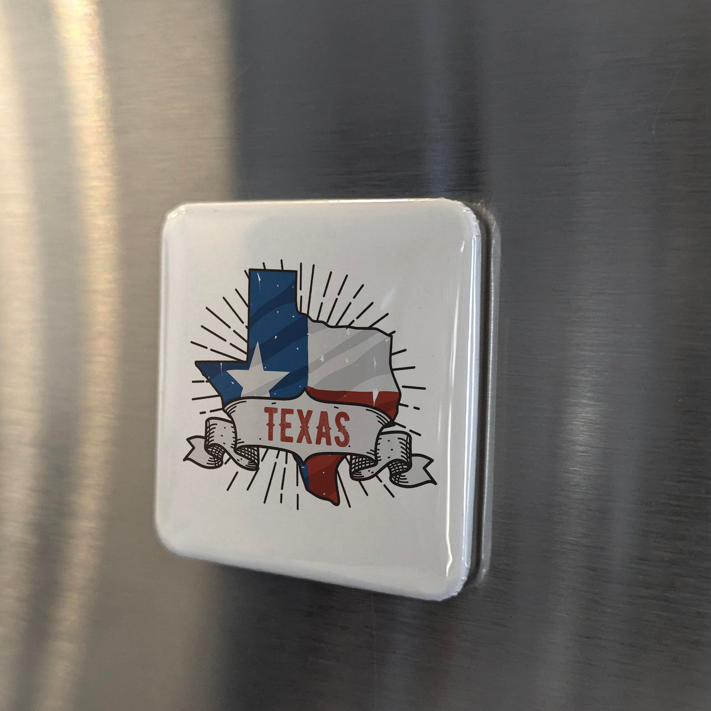 Texas Magnet | Lone Star Sunburst | 2×2 | Made in Canada - PhiloPerse
