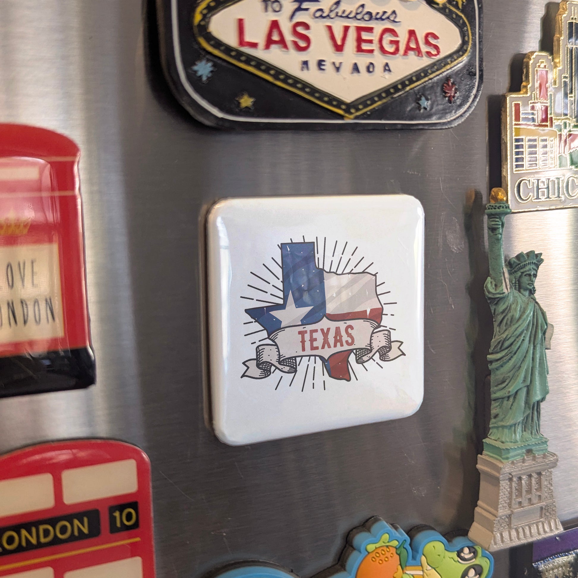 Texas Magnet | Lone Star Sunburst | 2×2 | Made in Canada - PhiloPerse