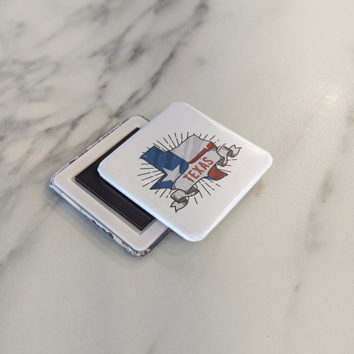 Texas Magnet | Lone Star Sunburst | 2×2 | Made in Canada - PhiloPerse