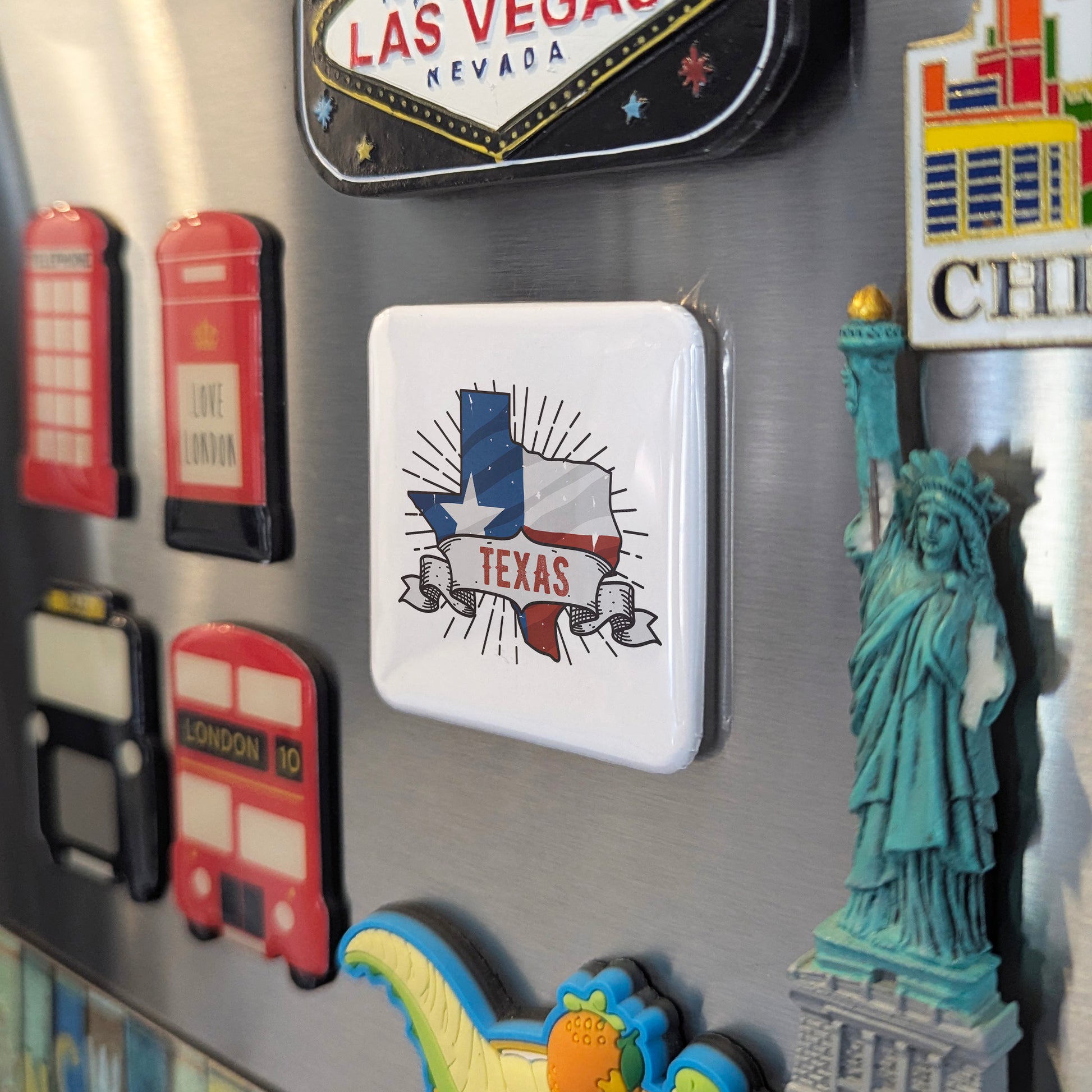 Texas Magnet | Lone Star Sunburst | 2×2 | Made in Canada - PhiloPerse