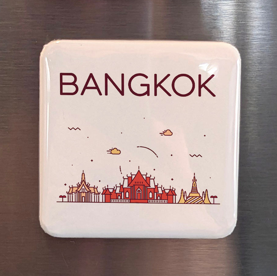 Bangkok Thailand Asia Magnet | City of Angels on the Chao Phraya River | 2x2 | Made in Canada