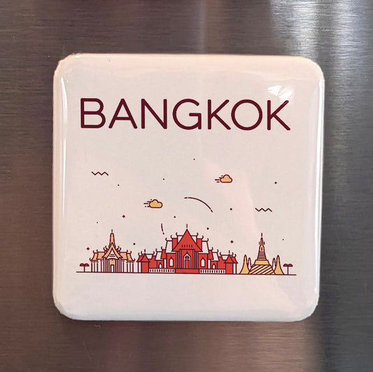Bangkok Thailand Asia Magnet | City of Angels on the Chao Phraya River | 2x2 | Made in Canada - PhiloPerse