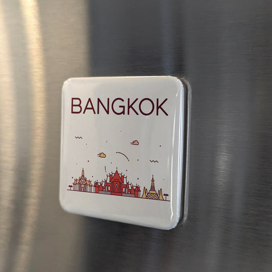 Bangkok Thailand Asia Magnet | City of Angels on the Chao Phraya River | 2x2 | Made in Canada - PhiloPerse