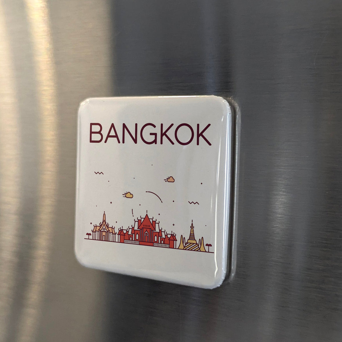 Bangkok Thailand Asia Magnet | City of Angels on the Chao Phraya River | 2x2 | Made in Canada
