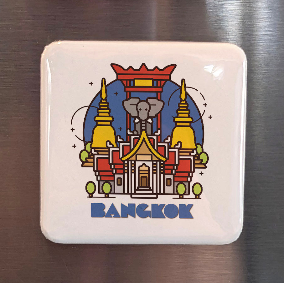 Bangkok Thailand Asia Magnet | Grand Palace Landmark of the Chakri Kingdom | 2x2 | Made in Canada