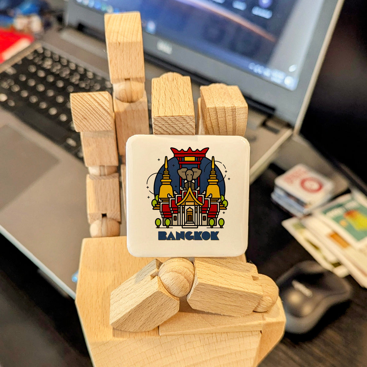 Bangkok Thailand Asia Magnet | Grand Palace Landmark of the Chakri Kingdom | 2x2 | Made in Canada