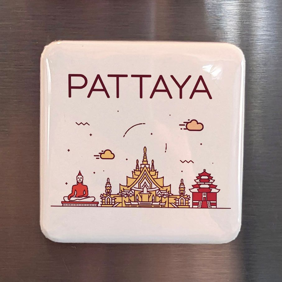 Pattaya Thailand Asia Magnet | Beach Resort City on the Gulf of Thailand | 2x2 | Made in Canada
