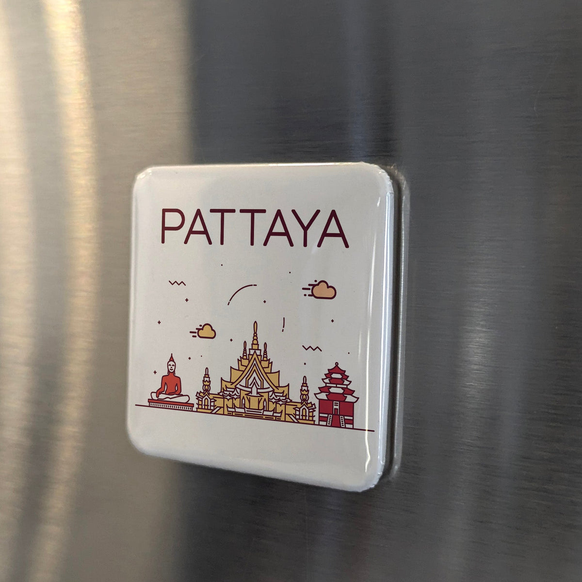 Pattaya Thailand Asia Magnet | Beach Resort City on the Gulf of Thailand | 2x2 | Made in Canada