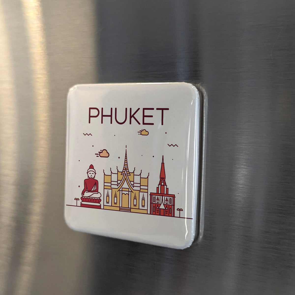 Phuket Thailand Asia Magnet | Pearl of the Andaman Sea Jewel of Southern Thailand | 2x2 | Made in Canada