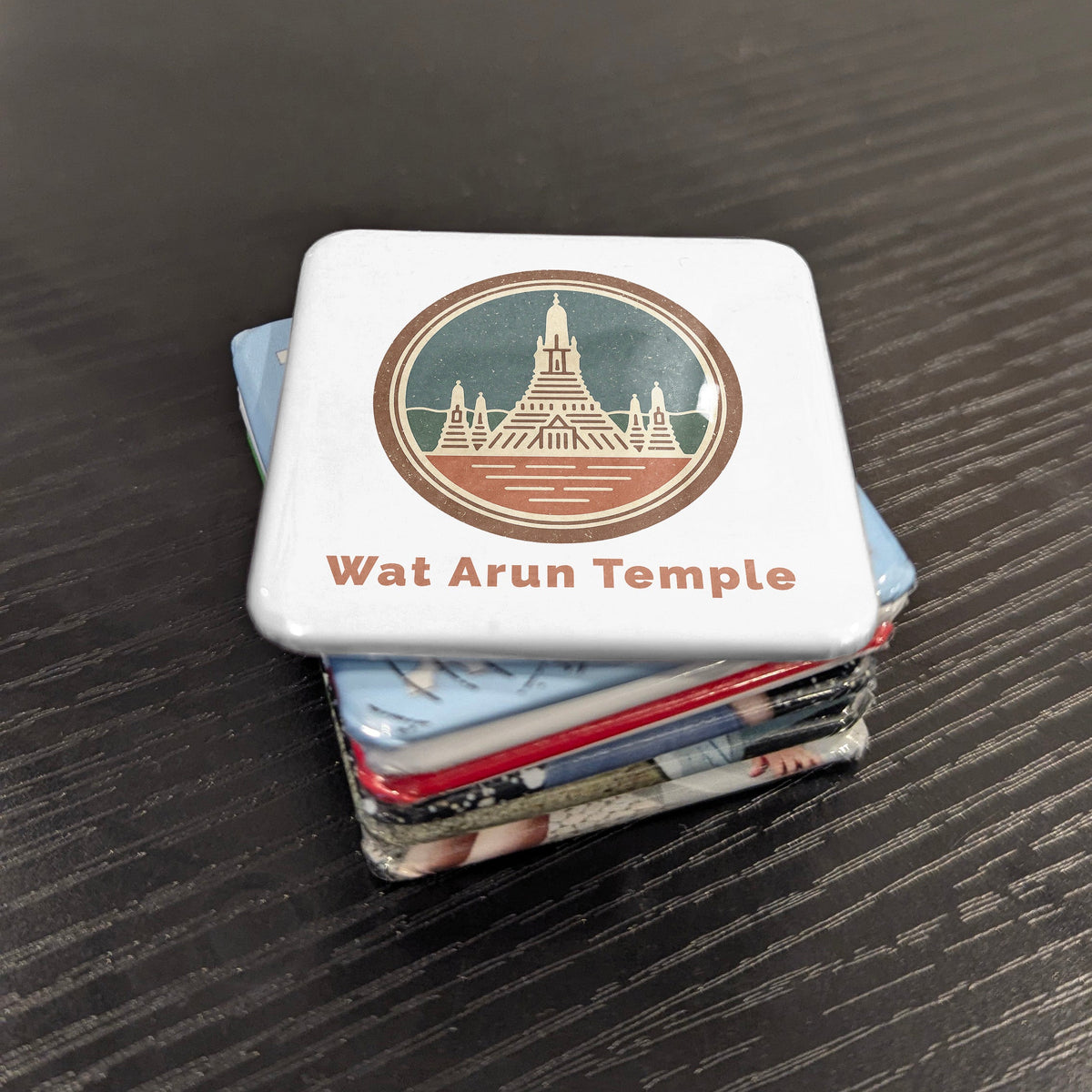 Thailand Asia Magnet | Wat Arun Temple of Dawn on the Chao Phraya | 2x2 | Made in Canada