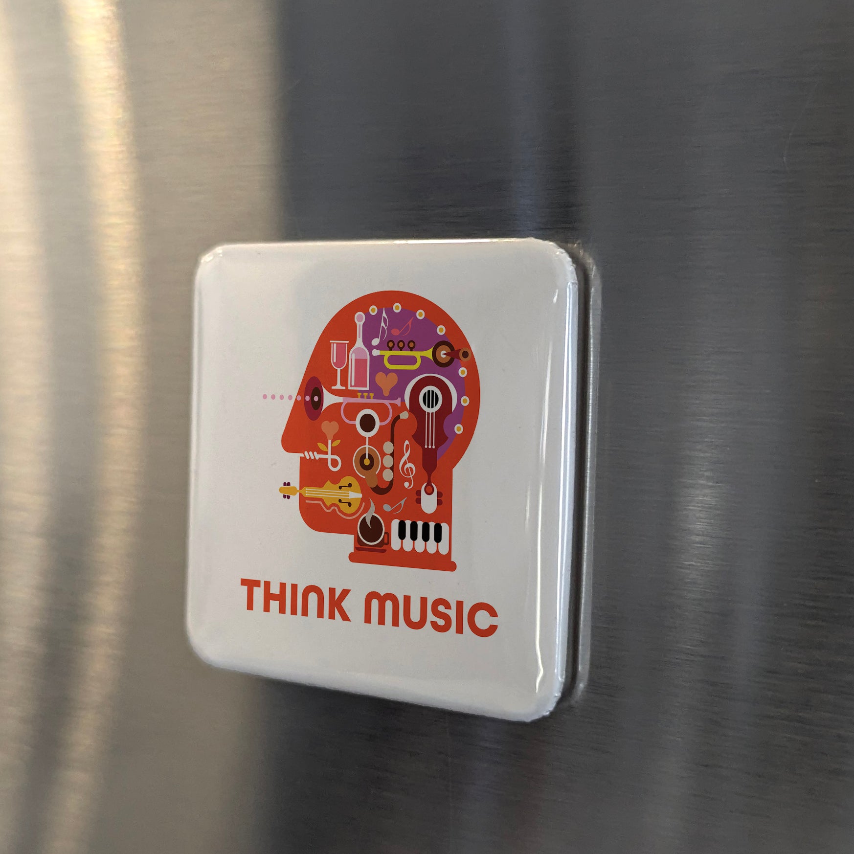 Think Music Fridge Magnet - PhiloPerse