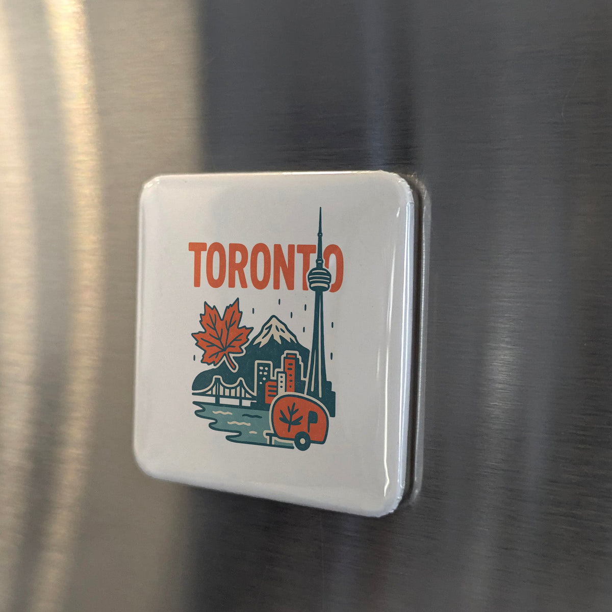 Toronto Ontario Magnet | Skyline Drawing of the Six | 2x2 | Made in Canada - PhiloPerse
