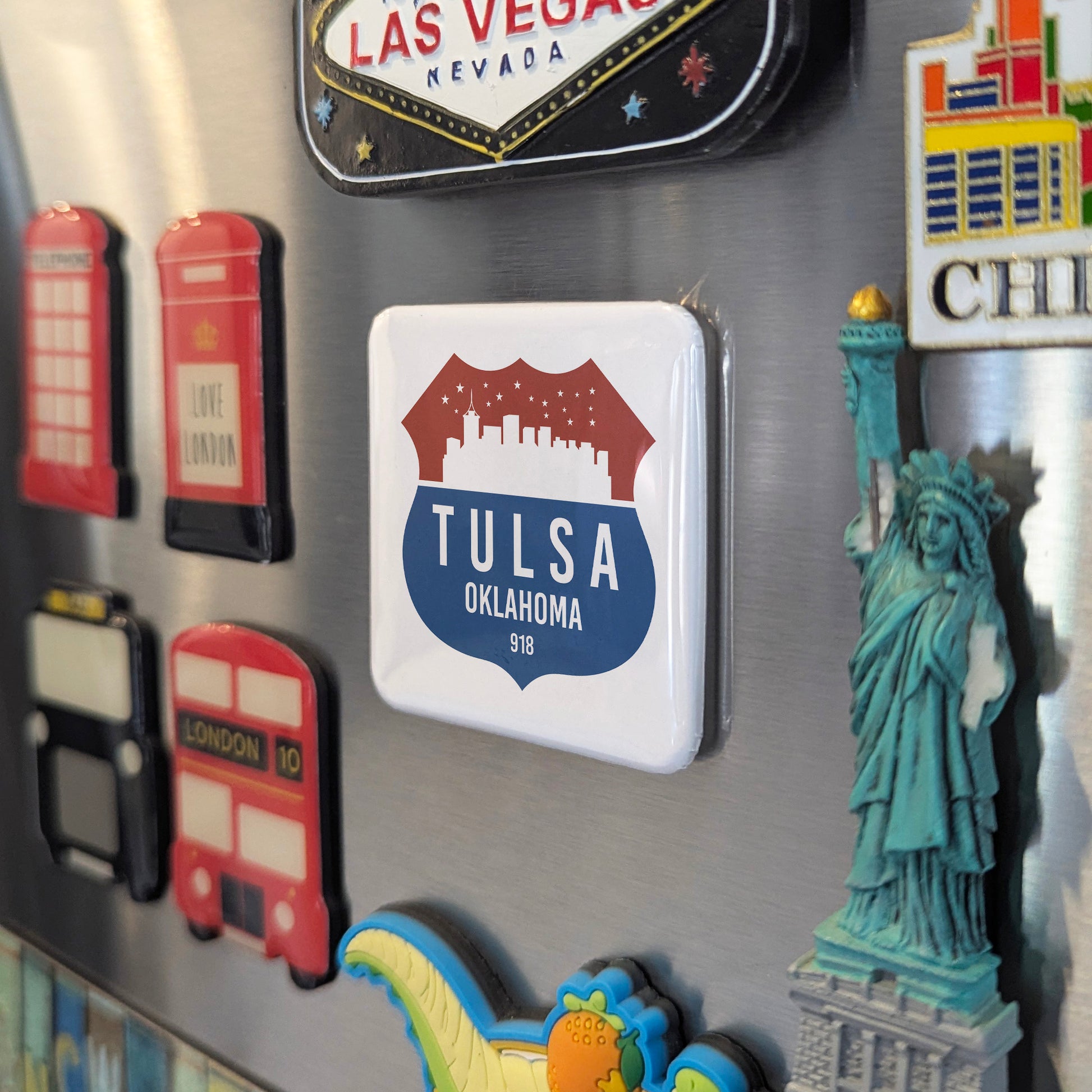 Tulsa Oklahoma Magnet | Oil Capital of the World | 2×2 | Made in Canada - PhiloPerse
