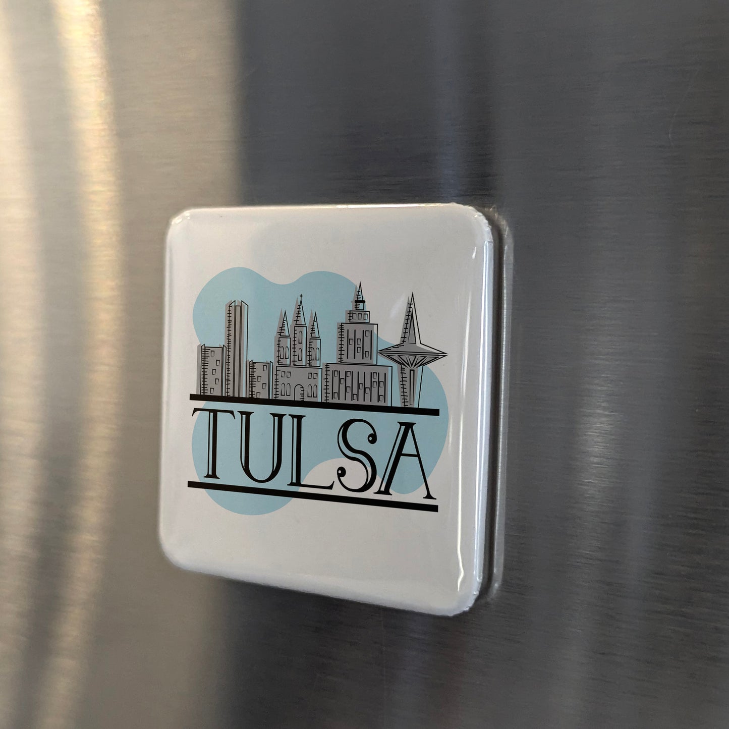 Tulsa Oklahoma Magnet | Art Deco Capital | 2×2 | Made in Canada - PhiloPerse