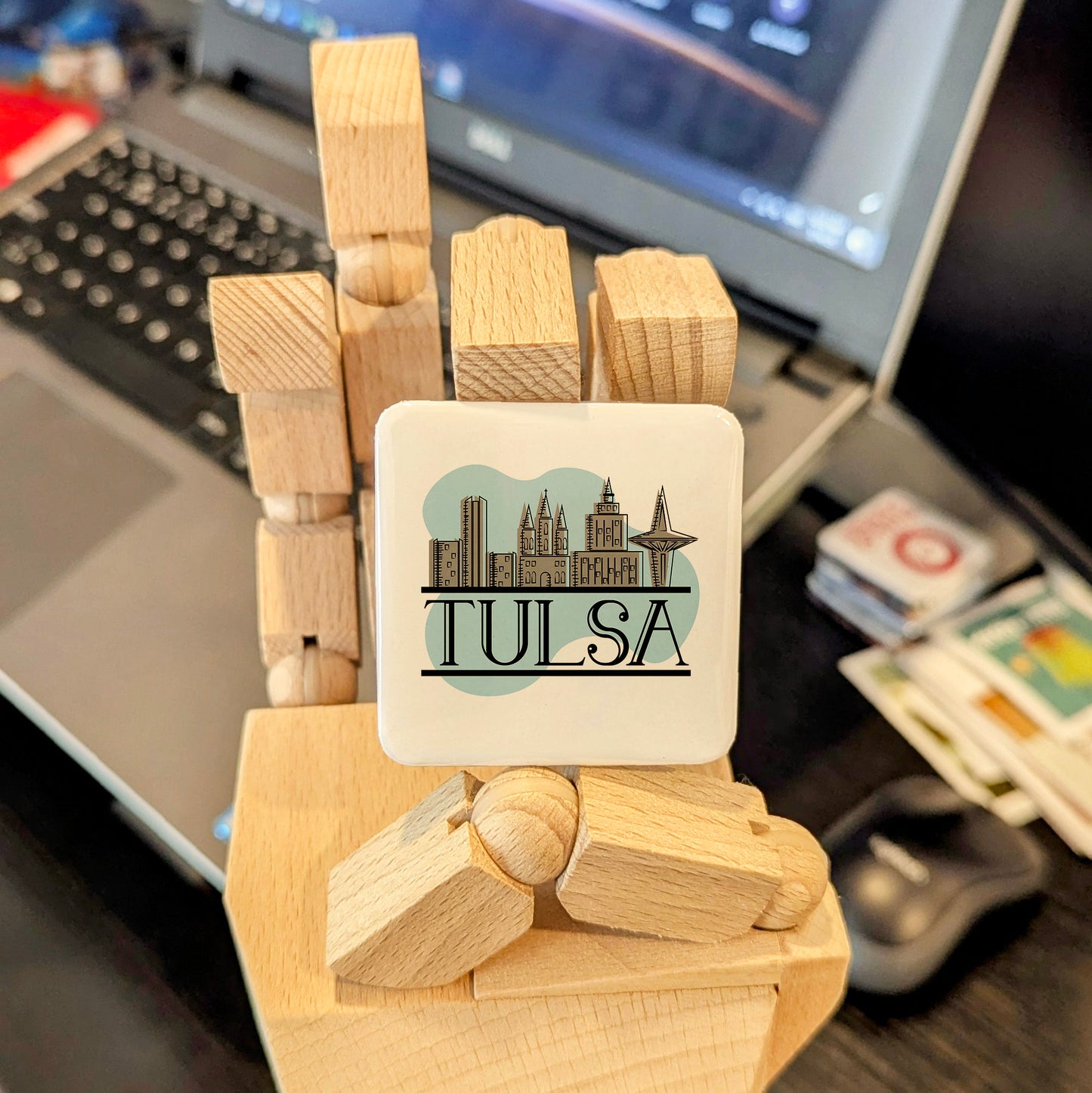 Tulsa Oklahoma Magnet | Art Deco Capital | 2×2 | Made in Canada - PhiloPerse