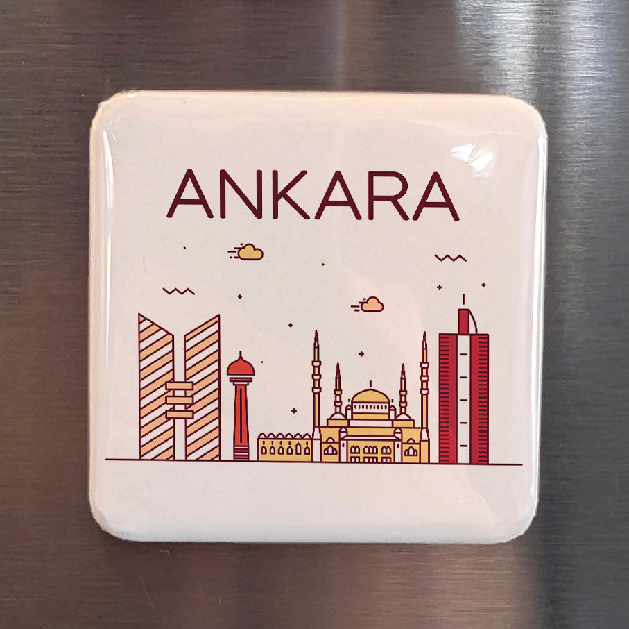 Ankara Turkiye Asia Magnet | Capital of the Anatolian Heartland on the Central Plateau | 2x2 | Made in Canada