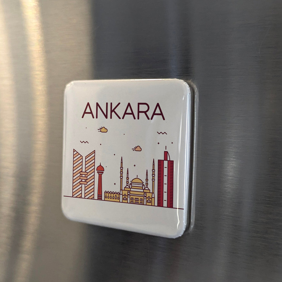 Ankara Turkiye Asia Magnet | Capital of the Anatolian Heartland on the Central Plateau | 2x2 | Made in Canada