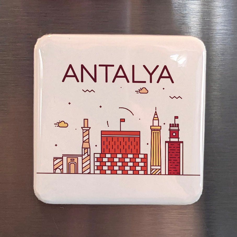 Antalya Turkiye Asia Magnet | Turkish Riviera on the Turquoise Coast | 2x2 | Made in Canada