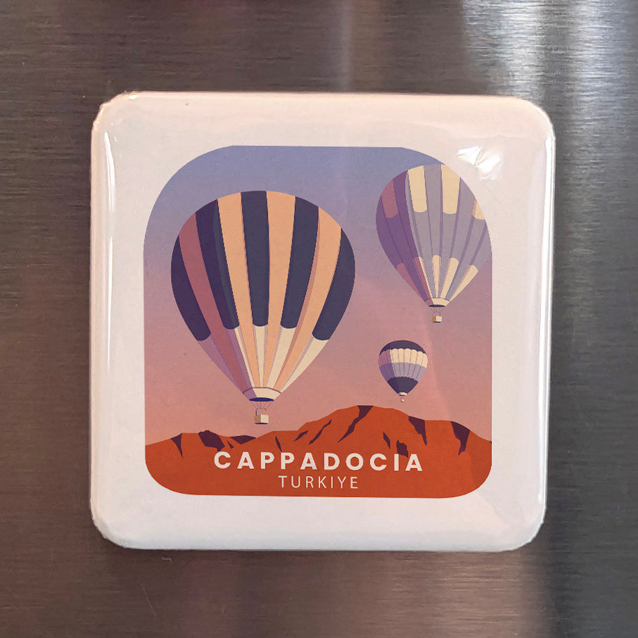 Cappadocia Turkiye Magnet | Land of Hot Air Balloons and Fairy Chimneys of the Anatolian Plateau | 2x2 | Made in Canada