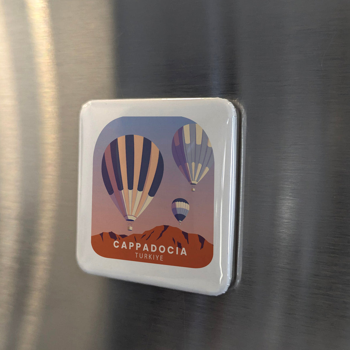 Cappadocia Turkiye Magnet | Land of Hot Air Balloons and Fairy Chimneys of the Anatolian Plateau | 2x2 | Made in Canada