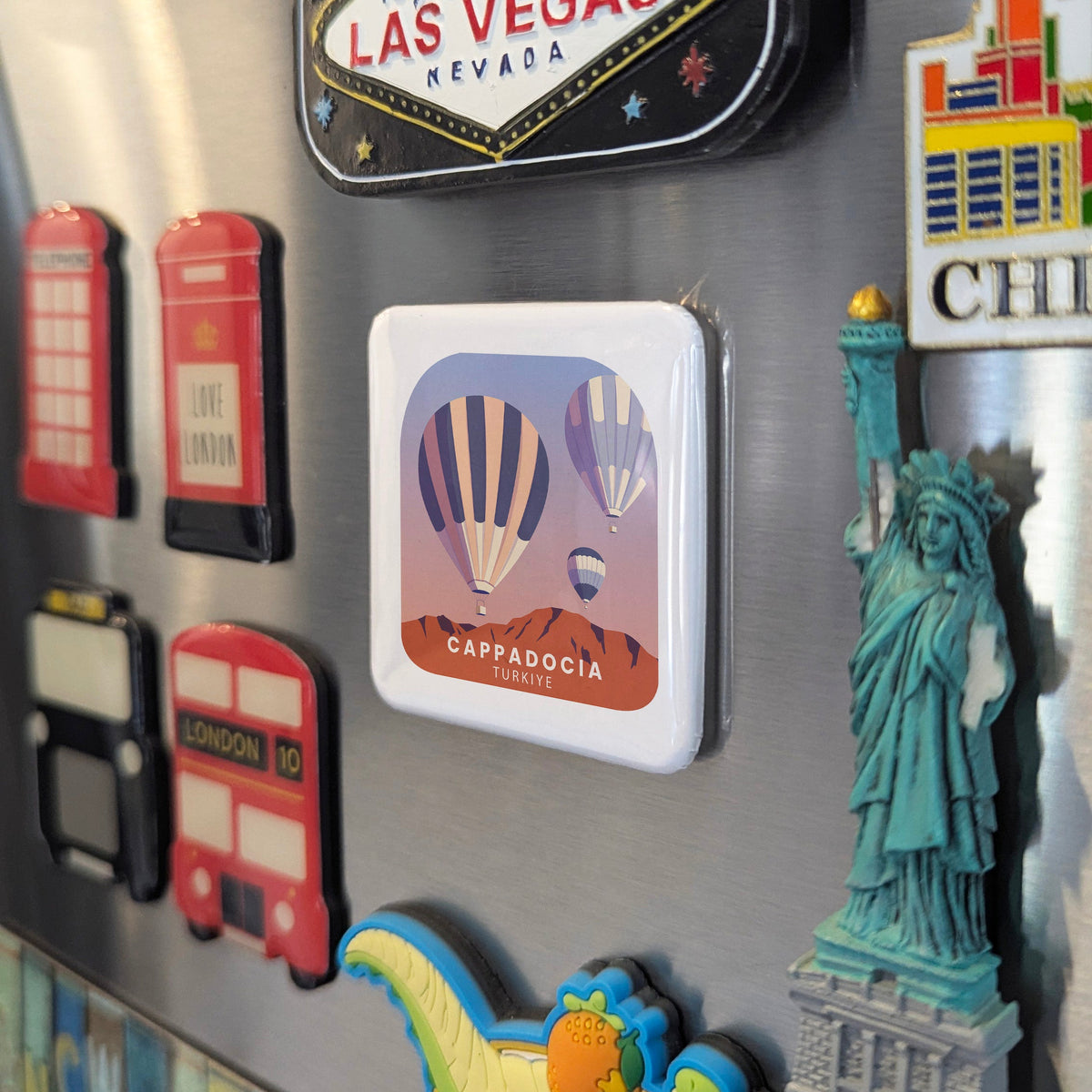 Cappadocia Turkiye Magnet | Land of Hot Air Balloons and Fairy Chimneys of the Anatolian Plateau | 2x2 | Made in Canada