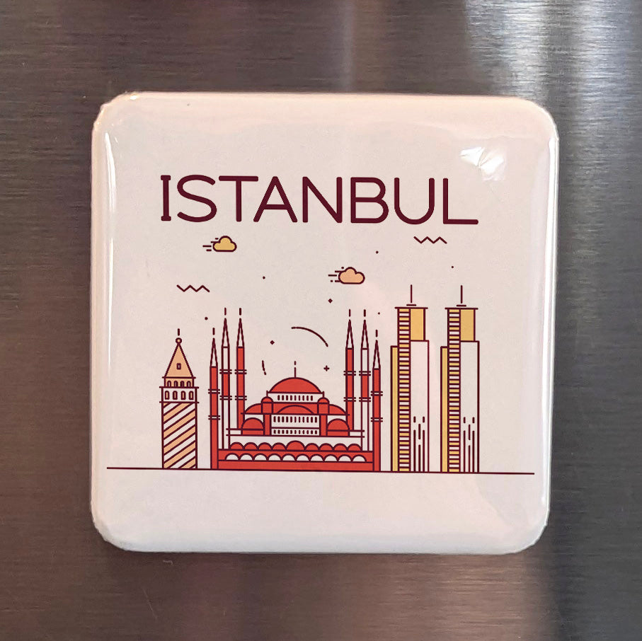 Istanbul Turkiye Magnet | City of Two Continents and Bridge Between East and West | 2x2 | Made in Canada