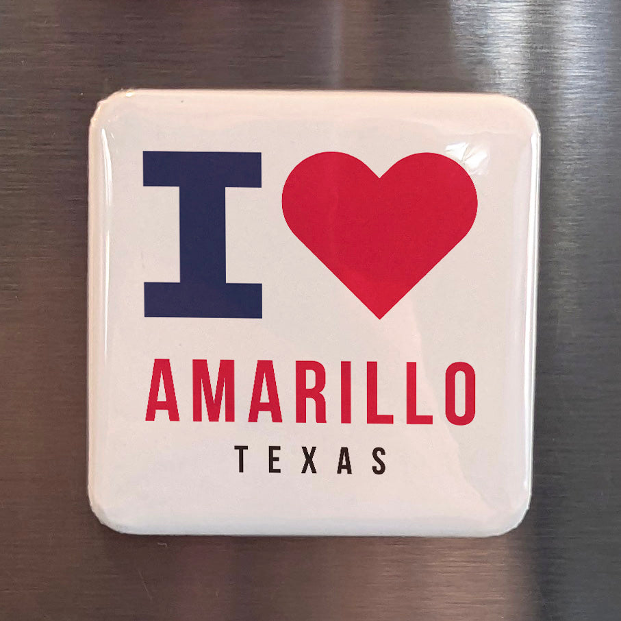 Amarillo Texas Magnet | Yellow City | 2×2 | Made in Canada