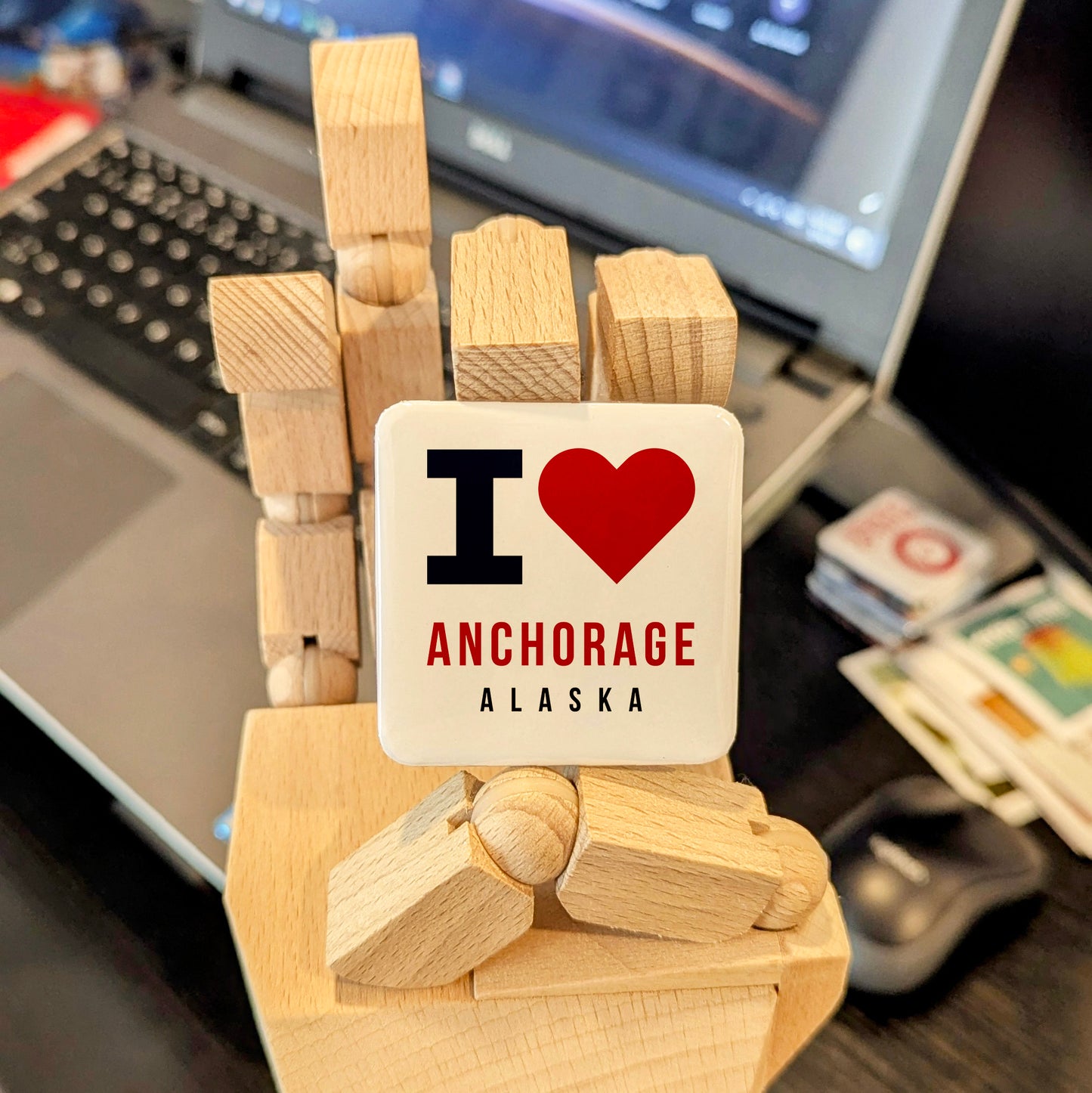 Anchorage Alaska Magnet | Last Frontier | 2×2 | Made in Canada